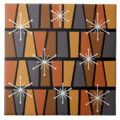 Geometrisches MCM Abstrakt Burnt Orange Fliese (Vorderseite)