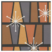 Geometrisches MCM Abstrakt Burnt Orange Stoff (Nahaufnahme)