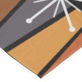 Geometrisches MCM Abstrakt Burnt Orange Tischdecke (Schrägansicht)