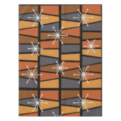 Geometrisches MCM Abstrakt Burnt Orange Tischdecke (Vorderseite)