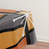 Geometrisches MCM Abstrakt Burnt Orange Tischdecke (Beispiel)