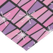 Geometrisches MCM Abstrakt rosa Lila Kurzer Tischläufer (Ecke)