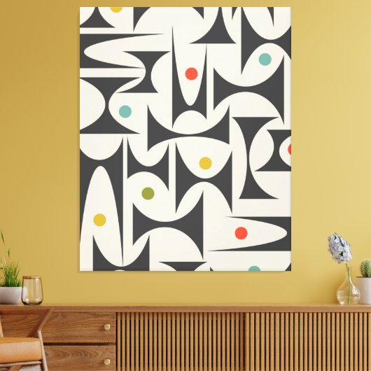 Geometrisches MCM-Muster Tischlampe Bath Mat Fleec Leinwanddruck (Insitu (Wohnzimmer))