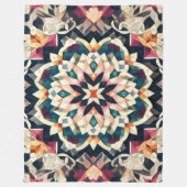 Geometrisches Medallion-Design für gequiltete Crem Fleecedecke (Vorderseite)