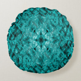 Geometrisches Meer...... Rundes Kissen