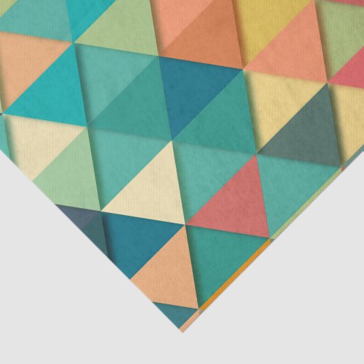Geometrisches Mehrfarbendreieck Seidenpapier (Ausschnitt)