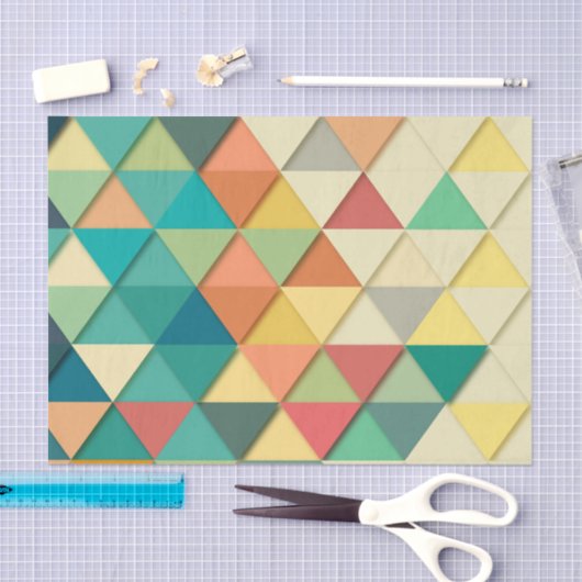 Geometrisches Mehrfarbendreieck Seidenpapier (Handwerk)