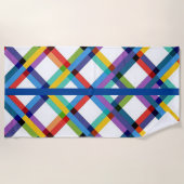 Geometrisches, mehrfarbiges Strandtuch (Vorderseite)