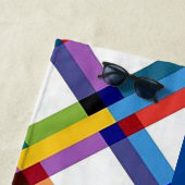Geometrisches, mehrfarbiges Strandtuch (Beispiel)