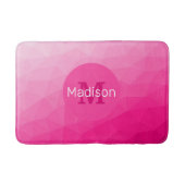 Geometrisches Messemuster für das Muster, rosa, gl Badematte (Vorderseite)