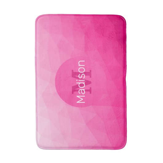 Geometrisches Messemuster für das Muster, rosa, gl Badematte (Vorderseite Vertikal)