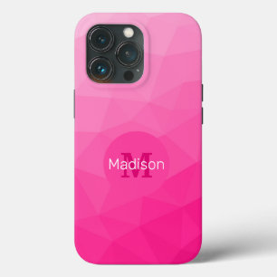 Geometrisches Messemuster für das Muster, rosa, gl Case-Mate iPhone Hülle