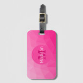 Geometrisches Messemuster für das Muster, rosa, gl Gepäckanhänger (Vorderseite Vertikal)