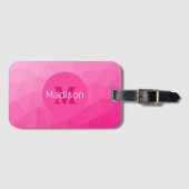 Geometrisches Messemuster für das Muster, rosa, gl Gepäckanhänger (Vorderseite (Horizontal))