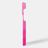 Geometrisches Messemuster für das Muster, rosa, gl iPhone Hülle (Linke Seite)