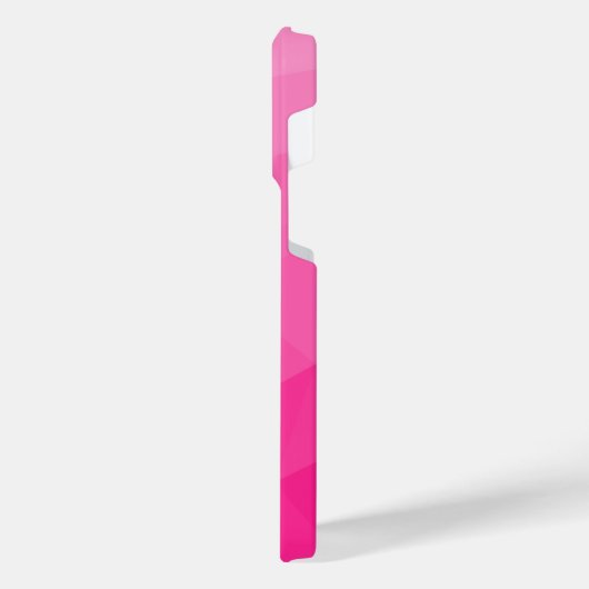 Geometrisches Messemuster für das Muster, rosa, gl iPhone Hülle (Linke Seite)
