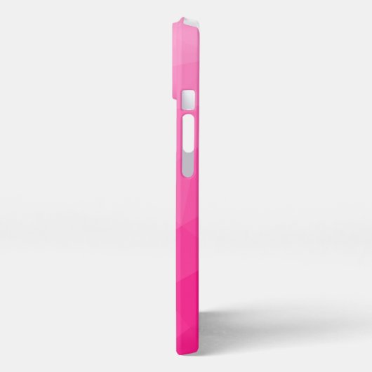 Geometrisches Messemuster für das Muster, rosa, gl iPhone Hülle (Linke Seite)