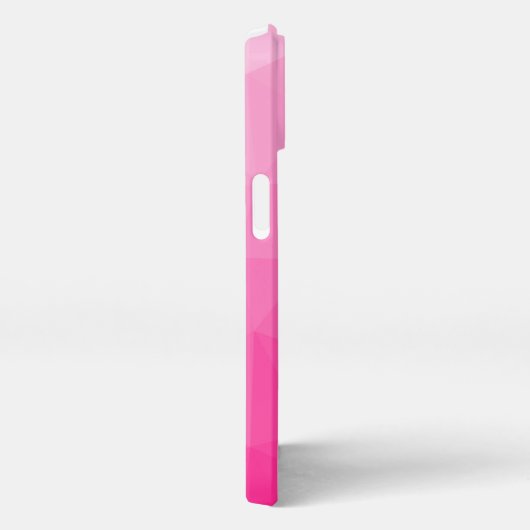 Geometrisches Messemuster für das Muster, rosa, gl iPhone Hülle (Rechte Seite)