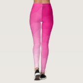 Geometrisches Messemuster für das Muster, rosa, gl Leggings (Rückseite)