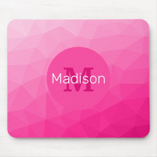 Geometrisches Messemuster für das Muster, rosa, gl Mousepad (Vorne)