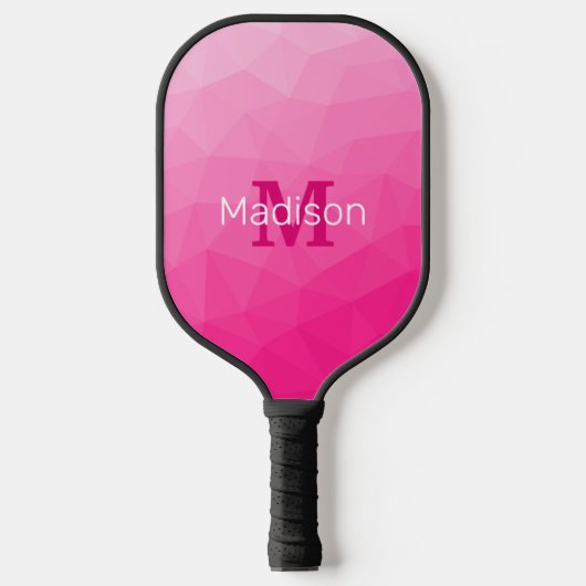 Geometrisches Messemuster für das Muster, rosa, gl Pickleball Schläger (Vorderseite)