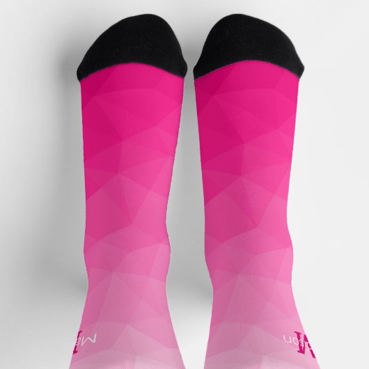 Geometrisches Messemuster für das Muster, rosa, gl Socken (Oben)