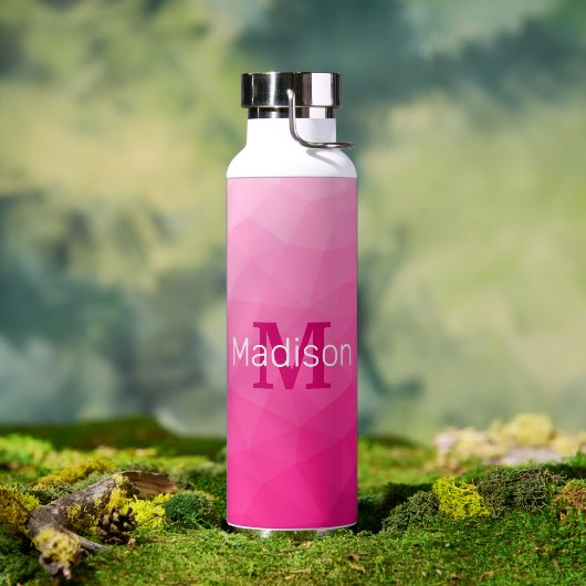 Geometrisches Messemuster für das Muster, rosa, gl Trinkflasche (Außenbereich)
