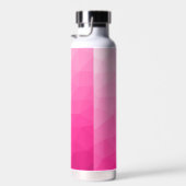 Geometrisches Messemuster für das Muster, rosa, gl Trinkflasche (Rechts)