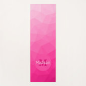 Geometrisches Messemuster für das Muster, rosa, gl Yogamatte (Vorderseite)