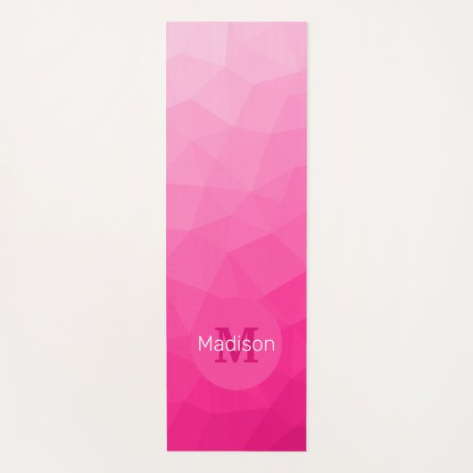 Geometrisches Messemuster für das Muster, rosa, gl Yogamatte (Vorderseite)