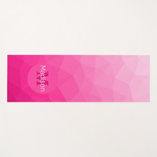 Geometrisches Messemuster für das Muster, rosa, gl Yogamatte (Vorderseite (Horizontal))