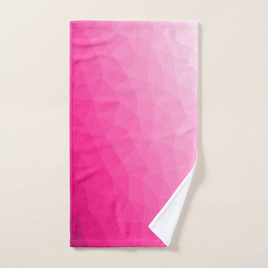 Geometrisches Messemuster mit Hot rosa Gradient Badhandtuch Set (Handtuch)