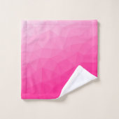 Geometrisches Messemuster mit Hot rosa Gradient Badhandtuch Set (Waschlappen)