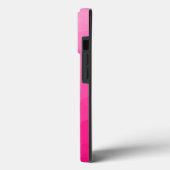 Geometrisches Messemuster mit Hot rosa Gradient Case-Mate iPhone Hülle (Rückseite / Links)