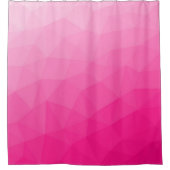 Geometrisches Messemuster mit Hot rosa Gradient Duschvorhang (Vorderseite)