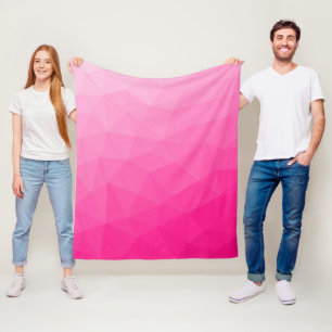 Geometrisches Messemuster mit Hot rosa Gradient Fleecedecke