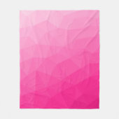 Geometrisches Messemuster mit Hot rosa Gradient Fleecedecke (Vorderseite)