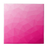 Geometrisches Messemuster mit Hot rosa Gradient Fliese (Vorderseite)