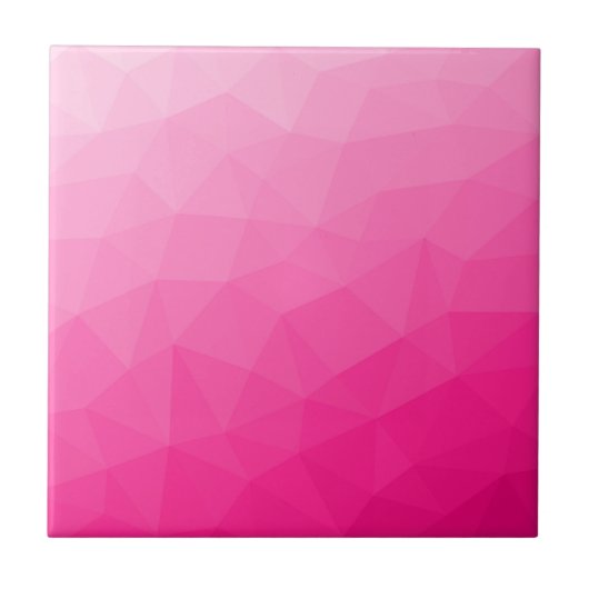 Geometrisches Messemuster mit Hot rosa Gradient Fliese (Vorderseite)