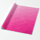 Geometrisches Messemuster mit Hot rosa Gradient Geschenkpapier (Ungerollt)