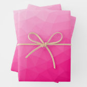 Geometrisches Messemuster mit Hot rosa Gradient Geschenkpapier Set (Beispiel)