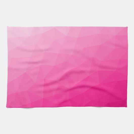 Geometrisches Messemuster mit Hot rosa Gradient Geschirrtuch (Horizontal)