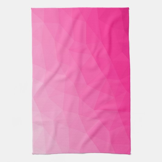 Geometrisches Messemuster mit Hot rosa Gradient Geschirrtuch (Vertikal)