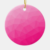 Geometrisches Messemuster mit Hot rosa Gradient Keramik Ornament (Vorne)