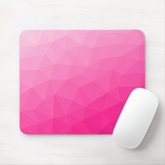 Geometrisches Messemuster mit Hot rosa Gradient Mousepad (Mit Mouse)