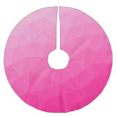 Geometrisches Messemuster mit Hot rosa Gradient Polyester Weihnachtsbaumdecke (Vorderseite)