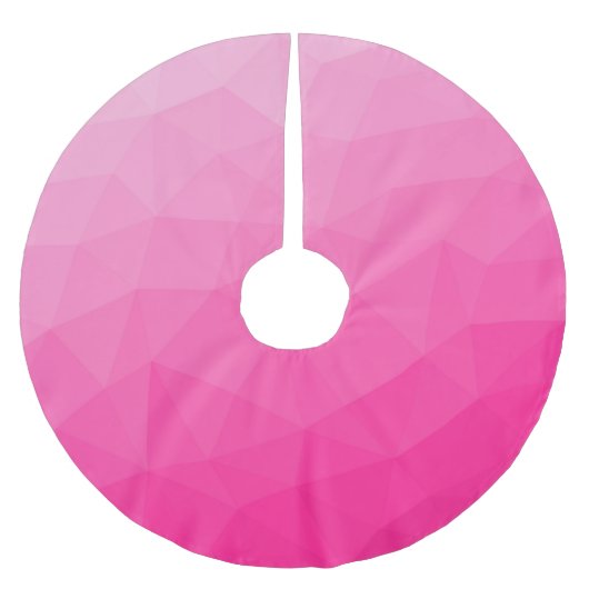 Geometrisches Messemuster mit Hot rosa Gradient Polyester Weihnachtsbaumdecke (Vorderseite)