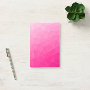Geometrisches Messemuster mit Hot rosa Gradient Post-it Klebezettel