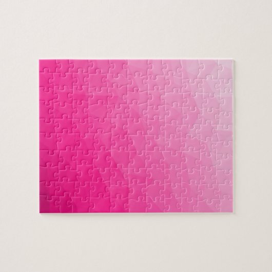 Geometrisches Messemuster mit Hot rosa Gradient Puzzle (Horizontal)