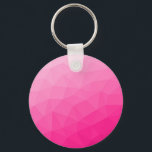 Geometrisches Messemuster mit Hot rosa Gradient Schlüsselanhänger<br><div class="desc">Elegantes und cooles geometrisches Dreieck mit heißrosa Farbverlauf für Damen: Rosa,  heißrosa,  Mesh,  Dreiecke,  Muster,  hell,  geometrisch,  cool,  rosa Mesh,  Gefälle,  Geometrie,  farbig,  farbig,  rosa geometrisch,  dreieck</div>